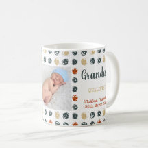 新しい祖父- 2つの写真およびカスタムなベビーの誕生Stats