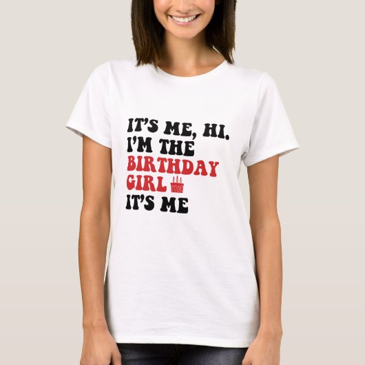 新しい私の誕生日の女の子 Tシャツ (正面)