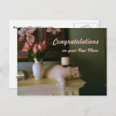 新しい移動はがき作成おめでとうございます ポストカード (正面/裏面)