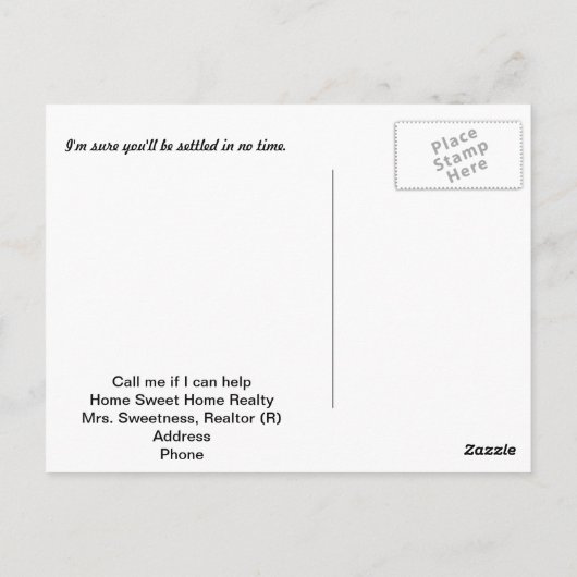 新しい移動はがき作成おめでとうございます ポストカード (裏面)