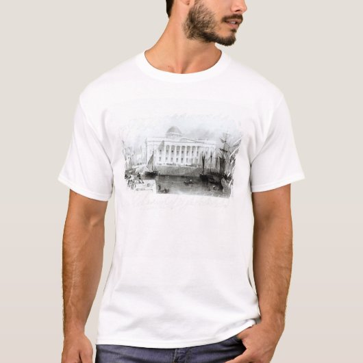 新しい税関、リヴァプール、c.1830 tシャツ (正面)