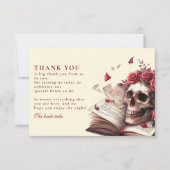 新しい章がゴシック様式のブライダルシャワーを開始 サンキューカード (正面)