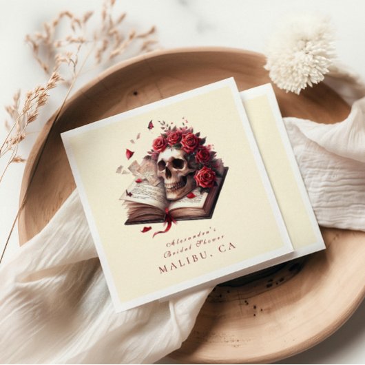 新しい章がゴシック様式のブライダルシャワーを開始 スタンダードカクテルナプキン