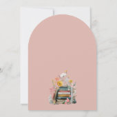 新しい章がフローラ書ブライダルシャワー 招待状 (裏面)