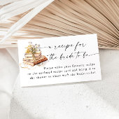 新しい章がブライダルシャワーレシピ要求を開始 エンクロージャーカード