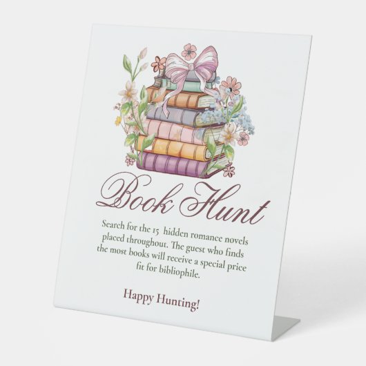 新しい章がブライダルシャワー本の狩り標識を始める 台座サイン (正面)