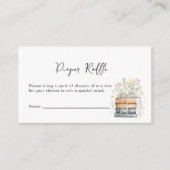 新しい章がワイルドフラワーの本のブライダルシャワーを始める エンクロージャーカード (正面)