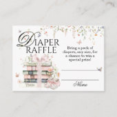 新しい章が始まるよ 赤ちゃんのフラワーベビーシャワーディーパー エンクロージャーカード (正面)