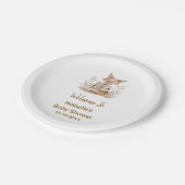 新しい章が始まるキツネストーリーブックベビーシャワー ペーパープレート (アングル)