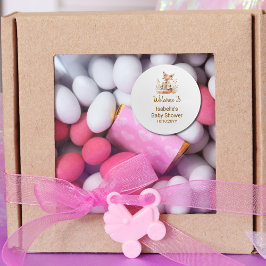 新しい章が始まるキツネストーリーブックベビーシャワー ラウンドシール