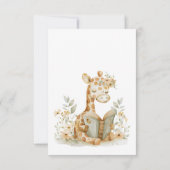 新しい章が始まるキリン・ストーリーブック赤ちゃんシャワー サンキューカード (裏面)