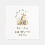 新しい章が始まるキリン・ストーリーブック赤ちゃんシャワー スタンダードカクテルナプキン (正面)