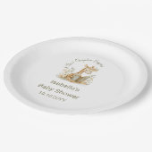 新しい章が始まるキリン・ストーリーブック赤ちゃんシャワー ペーパープレート (アングル)