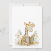新しい章が始まるキリン・ストーリーブック赤ちゃんシャワー 招待状 (裏面)