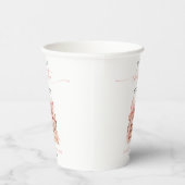 新しい章が始まるピンクのボウ本ベビーシャワー 紙コップ (右)