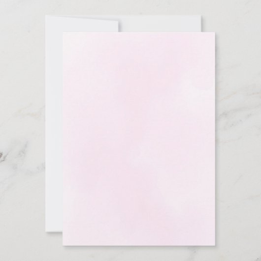 新しい章が始まるブックガールピンクの赤ちゃんシャワー 招待状 (裏面)