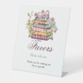 新しい章が始まるブライダルシャワーの好意 台座サイン (正面)