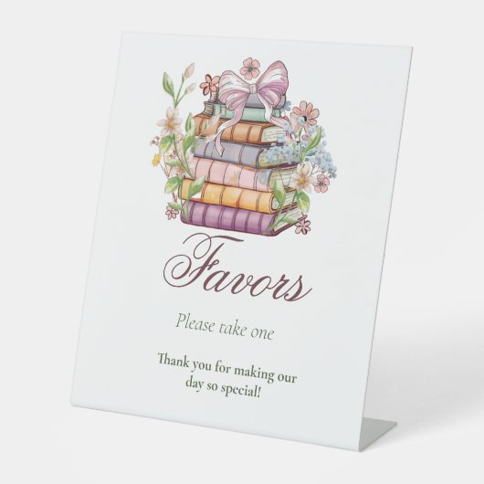 新しい章が始まるブライダルシャワーの好意 台座サイン (正面)