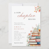 新しい章が始まるブライダルシャワー 招待状 (正面)