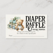新しい章が始まる本の赤ちゃんシャワーおむつラッフル エンクロージャーカード (正面)