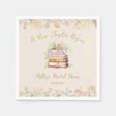 新しい章が始まる素朴ブライダルシャワー スタンダードカクテルナプキン (正面)