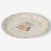 新しい章が始まる素朴ブライダルシャワー ペーパープレート (アングル)