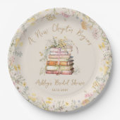 新しい章が始まる素朴ブライダルシャワー ペーパープレート (正面)