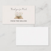 新しい章が始まる赤ちゃんシャワーありがとう エンクロージャーカード (正面/裏面)