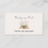 新しい章が始まる赤ちゃんシャワーありがとう エンクロージャーカード (正面)