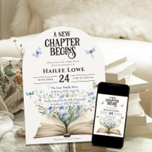 新しい章が始まる赤ちゃんシャワー青い野花