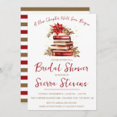 新しい章が始まる，クリスマステーマブライダルシャワー 招待状 (正面/裏面)