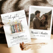 新しい章が始まる、ストーリーブックのブライズシャワー 招待状