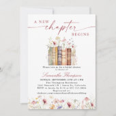 新しい章が始まる、ストーリーブックのブライズシャワー 招待状 (正面)