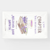 新しい章が始まる ストーリーブック ブック テーマのベビーシャワー 横断幕 (横)