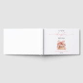 新しい章が始まる ピンクの蝶リボン ブック ブライダルシャワー (全面)