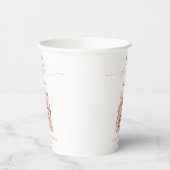 新しい章が始まる ピンクの蝶結びの本 ブライダルシャワー 紙コップ (左)