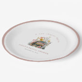 新しい章が始まる フラワーブックス ブライダルシャワー ペーパープレート (アングル)