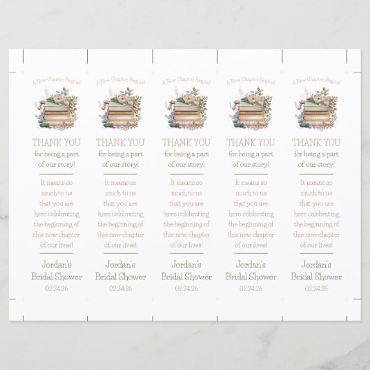 新しい章が始まる！フローラブックのブックマーク (正面)