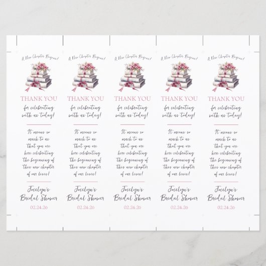 新しい章が始まる！ブックマークシャワー特典 (正面)