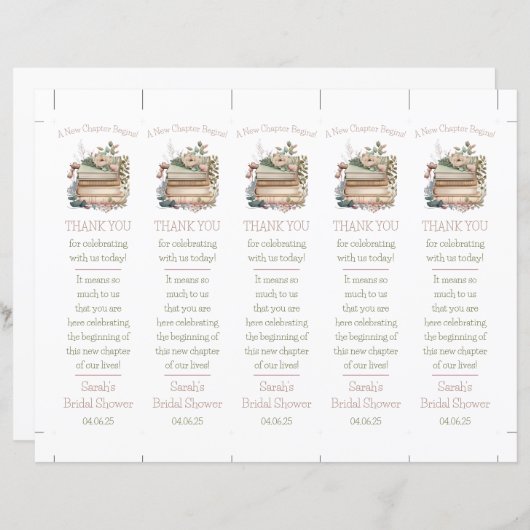 新しい章が始まる！ブックマークシャワー特典 (正面/裏面)