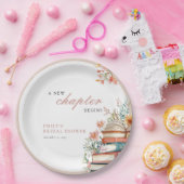 新しい章が始まる ブライダルシャワーの本 ペーパープレート (パーティー)