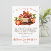 新しい章が始まる ブライダルシャワー ゲストブックの詩 招待状 (スタンド正面)