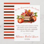 新しい章が始まる ブライダルシャワー ゲストブックの詩 招待状 (正面/裏面)