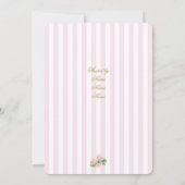 新しい章が始まる ブライダルシャワー 招待状 (裏面)