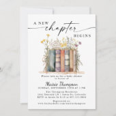 新しい章が始まる ベイビーシャワー、ストーリーブック テーマ 招待状 (正面)