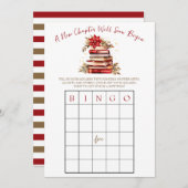 新しい章が始まる!ベビーシャワービンゴゲーム 招待状 (正面/裏面)