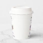 新しい章が始まる ラベンダー ブランシュ 本 ベビーシャワー 紙コップ (左)