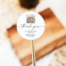 新しい章が始まる ワイルドフラワーのブライダルシャワー ラウンドシール