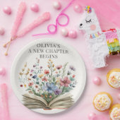 新しい章が始まる ワイルドフラワーの本 ベビーシャワー ペーパープレート (パーティー)