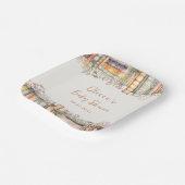 新しい章が始まる！ ワイルドフラワーブック ベイビーシャワー ペーパープレート (傾斜あり)